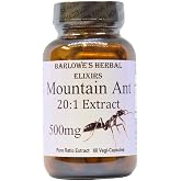 Barlowe's Herbal Elixirs Mountain Ant Extract | 20:1 Extract | 500 mg | 60 Veggie Capsules