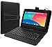 Contixo 10.1'' Tablet Folio Keyboard with Stand Universal PU Leather Case for Contixo Q102/Q103/LR102 Tablet and More 10.1'' or 10'' Tablets