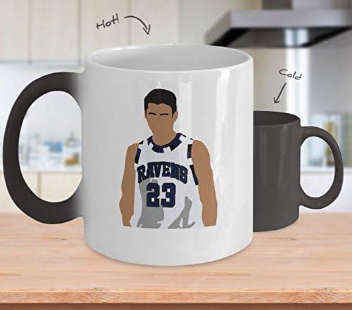 Nathan Scott One Tree Hill Ravens 23 Jersey Coffee Mug Cup (Heat Changing) 11oz One Tree Hill Tv Show Gift Merchandise Accessories Pin Poster Shirt -