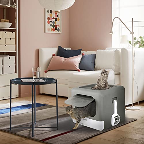 BARMI Cat Litter Box Foldable Top Entry Litter Box with Cat Litter