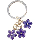 JY JUYU Flower Keychain, Flower Charms,Fashion Key Chains, Cute Keyring, Keychain Accessories