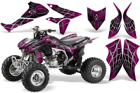 CreatorX Graphics Kit Decals Stickers for Honda Trx450R Trx 450 R Stickers SpiderX Pink