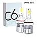 Tencasi 2PCS 9004 LED Headlight Bulbs C6 Series 72W 7600LM 6000K Cool White Lamp LED Conversion Kits Super Bright with COB LED CHIPS - 1 Year Warranty
