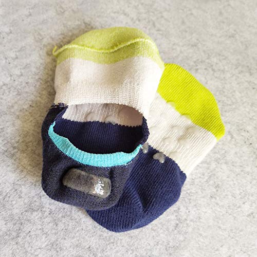 VWU Toddler Socks No Show Kids Baby Low Cut Cotton Socks Anti Slip 1-3/3-5Y (Color Block, 1-3 years old) - Thumbnail 5