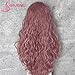 Sapphirewigs Long Purple Pink Color Natural Waves Daily Makeup Heat Resistant Synthetic Lace Front Wedding Party Wigs