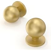Talentedeco 10 Pack Brushed Gold Kitchen Cabinet Knobs 1 Inch(25mm) Cabinet Pulls Drawer Knobs Cabinet Hardware Zinc Knobs for Dresser Drawers