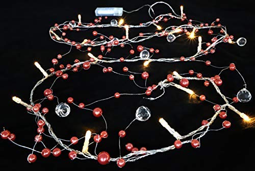Christmas Concepts® 2m (6.5ft) LED String Lights, Recommended for Weddings & Christmas, Garland Party Decorations (Orange - Warm White)