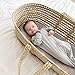 Ely's & Co. Patent Pending Jersey Cotton Quilted Waterproof Hourglass Sheet, All in one Bassinet Sheet with Mattress Pad Cover Protection (Grey)