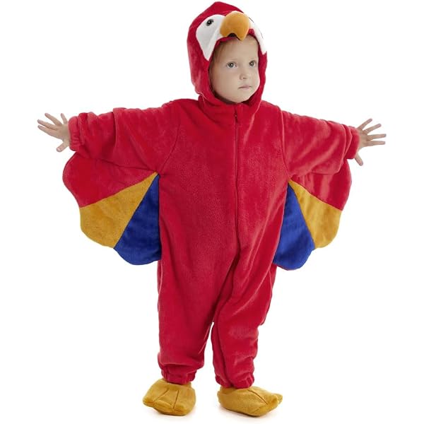 Baby Toucan Costume - Plush Hooded Bodysuit & Booties Set (0-3 Months) - View #7