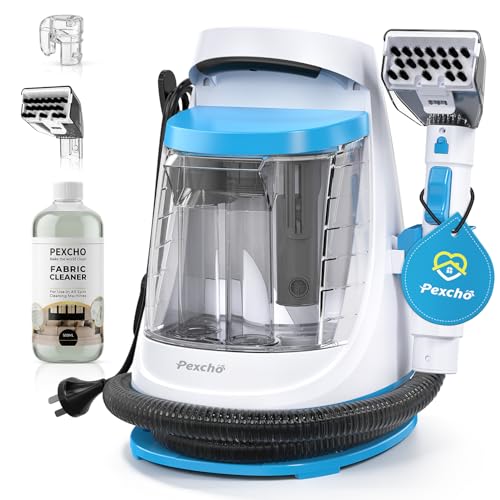 PEXCHO Polsterreiniger Gerät 550W Waschsauger für Teppich, Sofa & Autositze, Teppichreiniger Nasssauger gegen Tierflecken und Gerüche, 18kPa Textilreiniger mit Selbstreinigungsfunktion, JJB-718