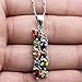 Pendant Necklace for Women Multicolor Cubic Zirconia Necklace Jewelry for Mom Wife Girlfriend Chain 18+2 inch (Pendant)