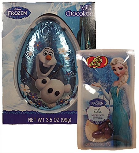 Frankford Disney Frozen Olaf Chocolate Egg with Frozen Jelly Belly Icicle Mix Jelly Beans
