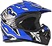 Typhoon Youth Kids Offroad Gear Combo Helmet Gloves Goggles DOT Motocross ATV Dirt Bike MX Motorcycle Blue, X-Large