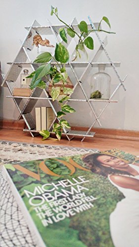 Silver Unicorn End Table Bedroom Night Stand - Bedside Table - Modern Bedroom Decor - Cardboard Ruche shelving unit - Medium - Thumbnail 3