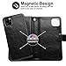 Vofolen 2-in-1 Case for iPhone 11 Pro Max Case Wallet Card Holder Slot Detachable Hybrid Protective Slim Hard Shell Magnetic PU Leather Folio Pocket Flip Cover for iPhone 11 Pro Max 6.5in (Black)
