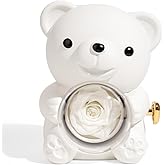 inrosom New Rose Hug Bear Jewelry Box Preserved Real Rose Gifts Eternal Rose Box for Mom,Girlfriend,Women,Wife,Valentine's Day,Mother's Day,Birthday,Anniversary