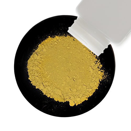 Yellow Iron Oxide [(Fe2)O3.H20] 99% AR Grade Powder 8 Oz in a Space-Saver Bottle USA