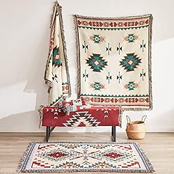 Touchat Native American Blanket Boho Throw Blanket