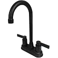 Kingston Brass NuvoFusion Bar Wasserhahn – Antikkupfer, 4-Zoll Lochabstand, 1,8 GPM Durchfluss
