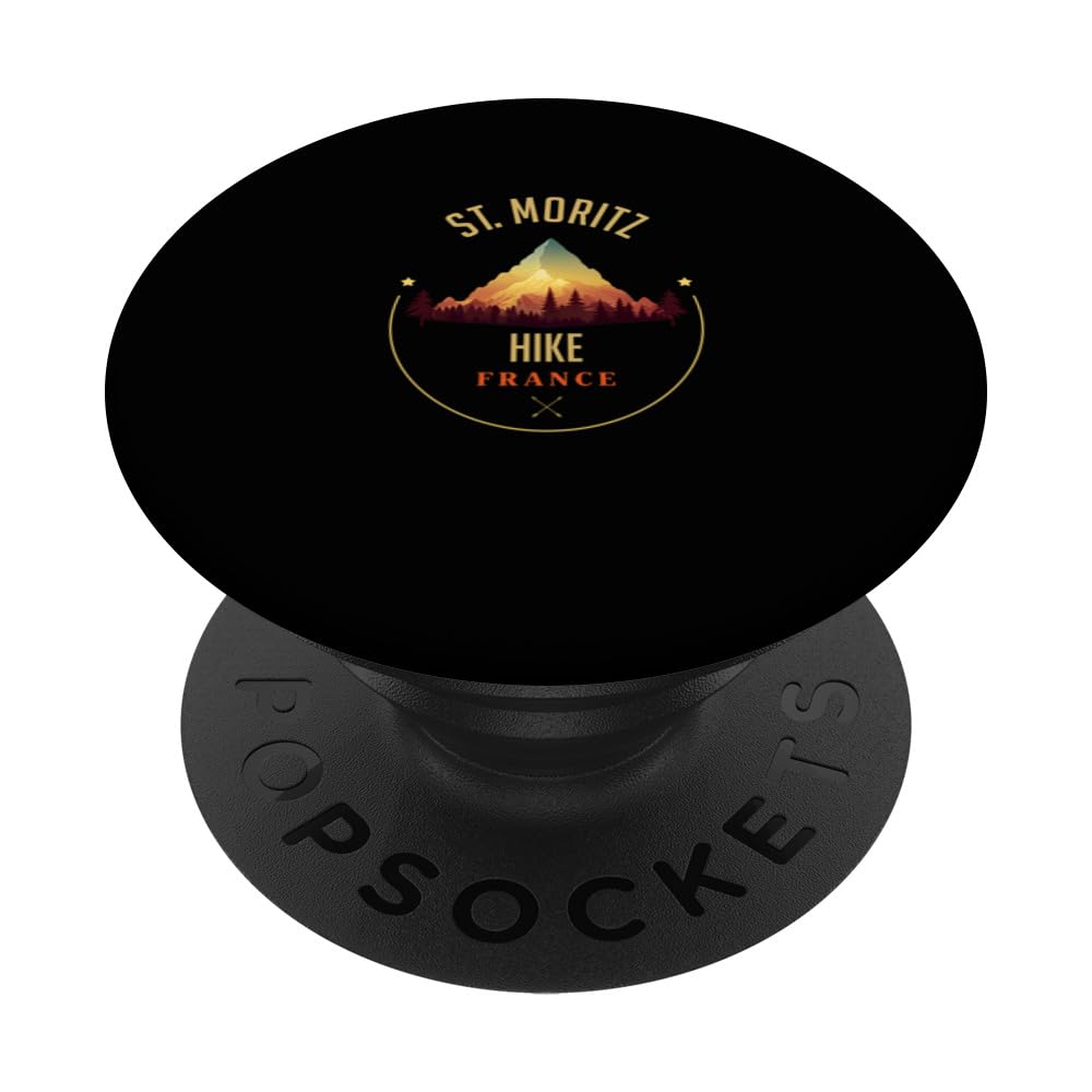 St. Moritz Souvenir Apparel - St. Moritz Hiking PopSockets Swappable PopGrip