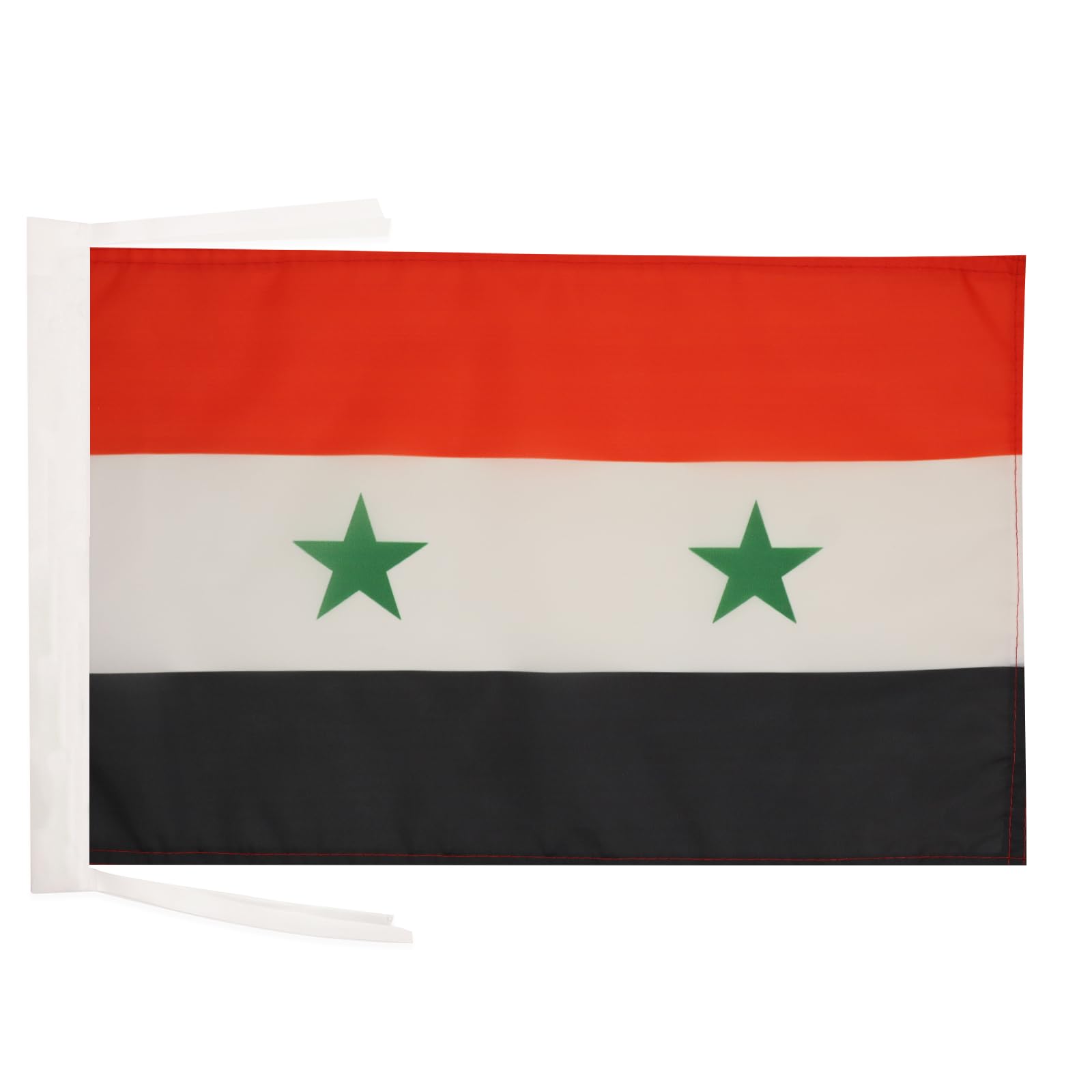 AZ FLAG - Syria Flag - 18'' x 12'' - 100% Polyester Syrian Small Banner with Two Cords - Fade Resistant - Vivid Colors - 18x12 in - 45x30 Cm โ image 1