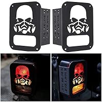 Topfire Tail Light Covers for Jeep Wrangler 2007-2018, Including Rubicon, Sahara and Sport, 2-Door and 4-Door Jeep JK Rear Light Guards (Black)