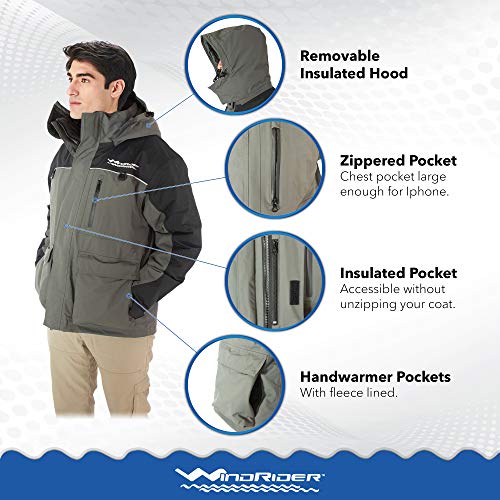 WindRider Ice Fishing Suit Insulated Bibs and Jacket Flotation