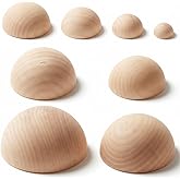 ZENFUN 8 Pcs 8 Sizes Half Round Pottery Tools Set, Wooden Ceramic Top Tool Clay Tools for Making Pottery Bowls and Plates, Wooden Split Balls Half-Round for DIY Crafts