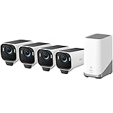 eufy Security eufyCam S3 Pro 4-Cam Kit, Solar Camera Outdoor Wireless, MaxColor Night Vision, 4K Security Camera with Solar P