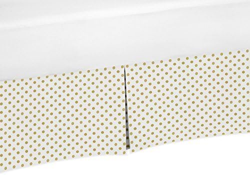 Metallic Gold Polka Dot Crib Bed Skirt Dust Ruffle For Girls Amelia Collection Baby Bedding Sets Sweet Jojo Designs B01lwrrhxh Nursery Bedding Crib Bedding