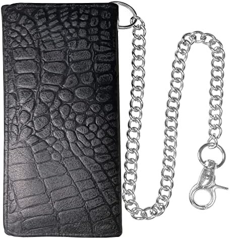 小物 kc's leather bikers long wallet Amazon.com: Mens Long Crocodile Head Motorcycle Punk Leather