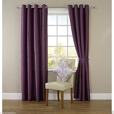 Viceroybedding Pair Of Plum Purple 66 Width X 90 Drop Luxury