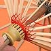 uxcell Bamboom Frame Flower Painting Parasol 22 Inch Orange for Wedding Costume Party