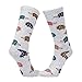 Haley Clothes Hedgehog Pattern Socks Cotton Cute Colorful Animal Pattern Taller Crew Socks For Women (5 Pairs)