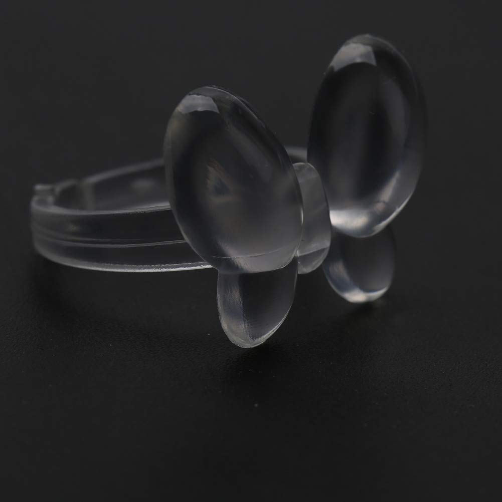 50 Pieces set Nail Ring Flower Butterfly Manicure Gel Color Display Tool DIY Nail Art Design Nail Polish Color Display Ring Flower Clear