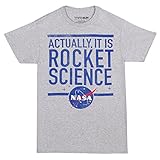 Nasa Actually It Is Rocket Science Adult T-shirt - Heather Grey (Medium)