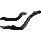 Full Exhaust System Drag Pipe Muffler Black/Chrome for Harley for T7 for Softail for Sportster 883 for 1200 for Road for King for Classic for Avenue for Glide,Functional