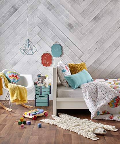 Timberwall - Barnwood Collection (New Generation) - Seashore White - Wood Wall Panel - Solid Wood Planks - Easy Peel and Stick Application - 9.5 Sq Ft - Thumbnail 5