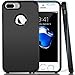 iPhone 8 Plus Case, iPhone 7 Plus Case, iPhone 6s/6 Plus Case, COOLQO Shockproof Heavy Duty Dual layer Rugged Case + Tempered Glass Screen Protector Cover & Skin for Apple iPhone 5.5 Inch_Black
