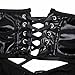 YiZYiF Women's Lace-up Crotchless Panties Faux Leather Brief Underwear Black XX-Large