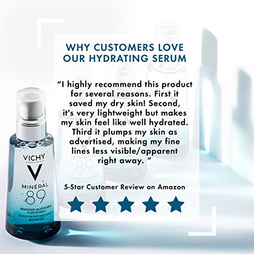 Vichy Mineral 89 Hyaluronic Acid Face Serum, Facial Gel Moisturizer and Pure Hyaluronic Acid
