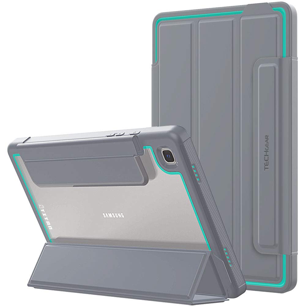 TECHGEAR Titan Case For Samsung Galaxy Tab A7 10.4" 2022/2020 (SM-T500 / T503 / T505 / T509) Slim Shockproof Tough Rugged Protective Armour Smart Stand Case, Kids Schools Workman Case [Aqua]