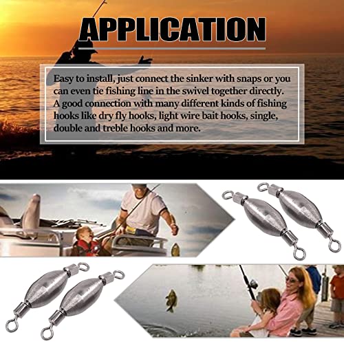 Hilitchi Brass Fishing Weights Inline Trolling Fishing Sinker with