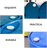 VILLCASE 8pcs Plastic Barrel Bung Cap Lid for 53 Gallon Drums Oil Water Storage view 9