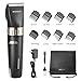 WONER Hair Clippers Cordless Rechargeable Hair Trimmers Hair Cutting Kit Machine for Men, 2000mAh Lithium Ion, 8 Guards, Oil for Beginner Fathers Husband