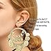 RechicGu Golden Color 1Pair Vintage Tribal Rare Coins Big Hoop Banjara Kuchi Belly Dance Chain Boho Gypsy Dangle Earrings,3.9