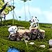 Ioffersuper Miniature Resin Garden Fairy Ornament Flower Pot Plant Decor Tree Stump Bridge