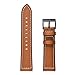 Intoval Classic Leather Sports Bands for Fossil Men's Gen 5E/Gen 5 Carlyle/Fossil Women's Gen 5 Julianna/Fossil Men's Gen 4 Explorist Smartwatches.(22mm Black)