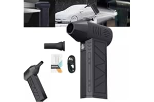 FIALAME Snow Whiz Led Turbo Blower,Snowwhiz Led Turbo Blower,Mini Turbo Snow Blower for Car,Turbo Breeze Electric Blower with Led,3 Gear Adjustable Snowwiz Turbo Blower,Clear Snow 10x Faster (1 Set)