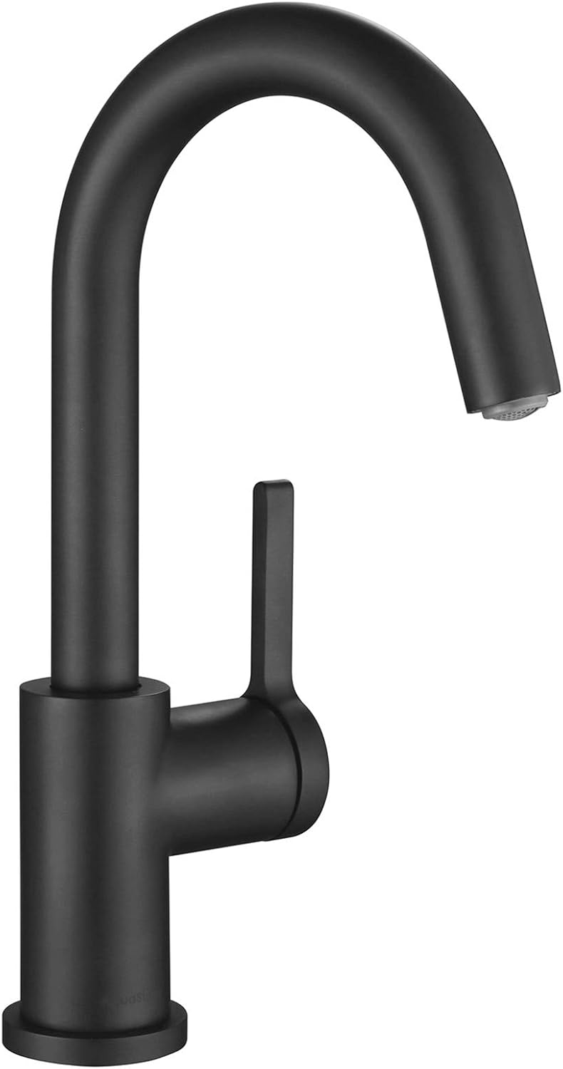 AguaStella AS1010MB Matte Black Bar Faucet or Prep Kitchen Sink Faucet with Single Handle - - 